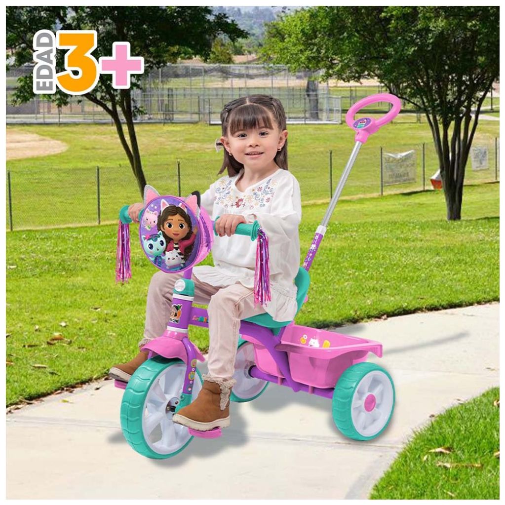 Triciclo Gabby's Dollhouse Deluxe Pushbar Apache