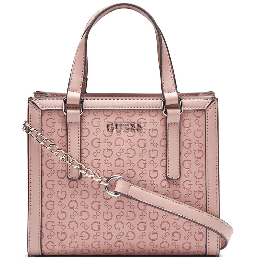 Bolsa Top Zip Rosa Medio Guess Factory