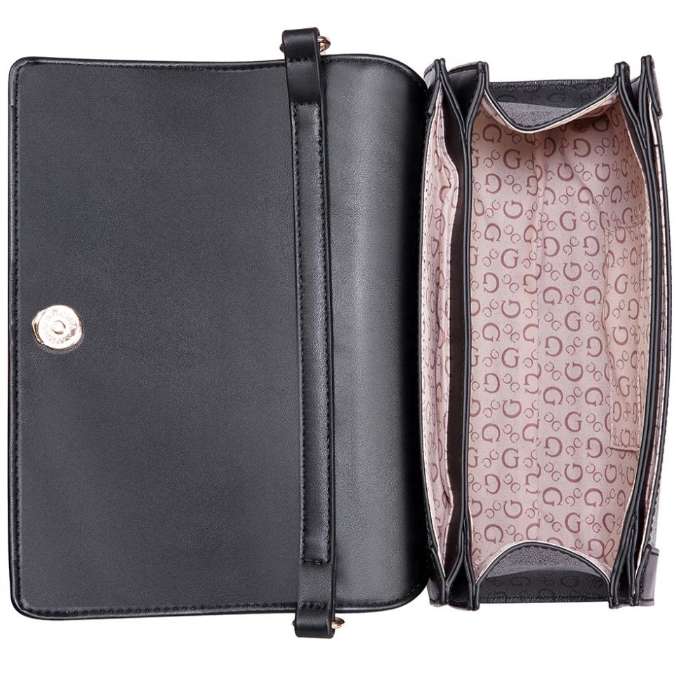 Bolsa Shoulder Negro Multicolor Guess Factory