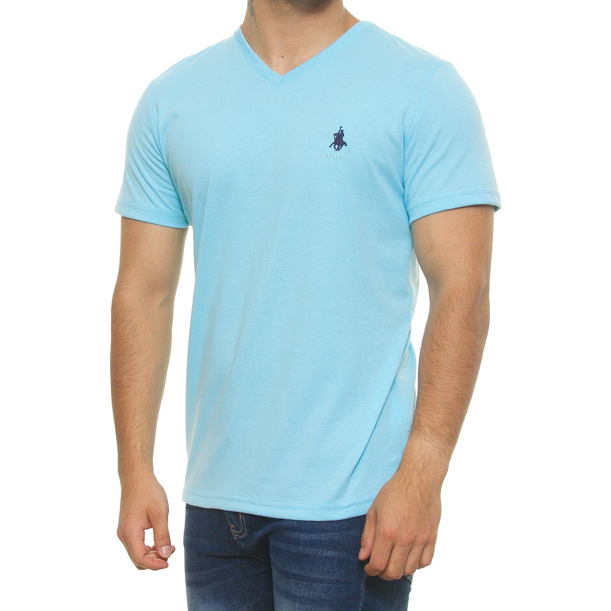 Playera Cuello V Manga Corta para Hombre Polo Club