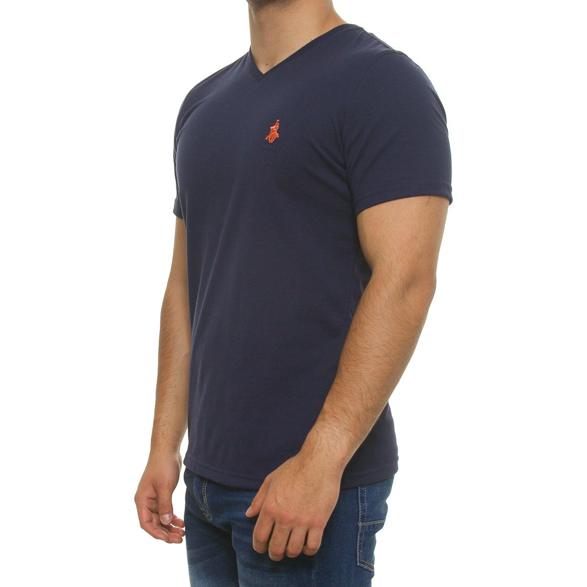 Playera Cuello V Manga Corta para Hombre Polo Club