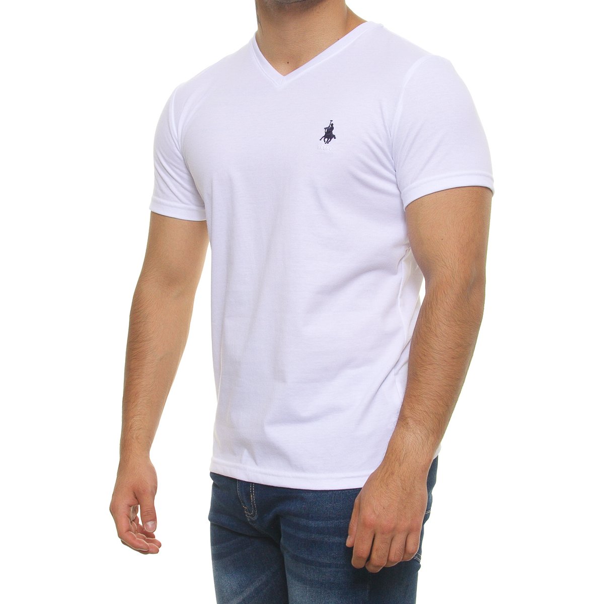 Playera Cuello V Manga Corta para Hombre Polo Club