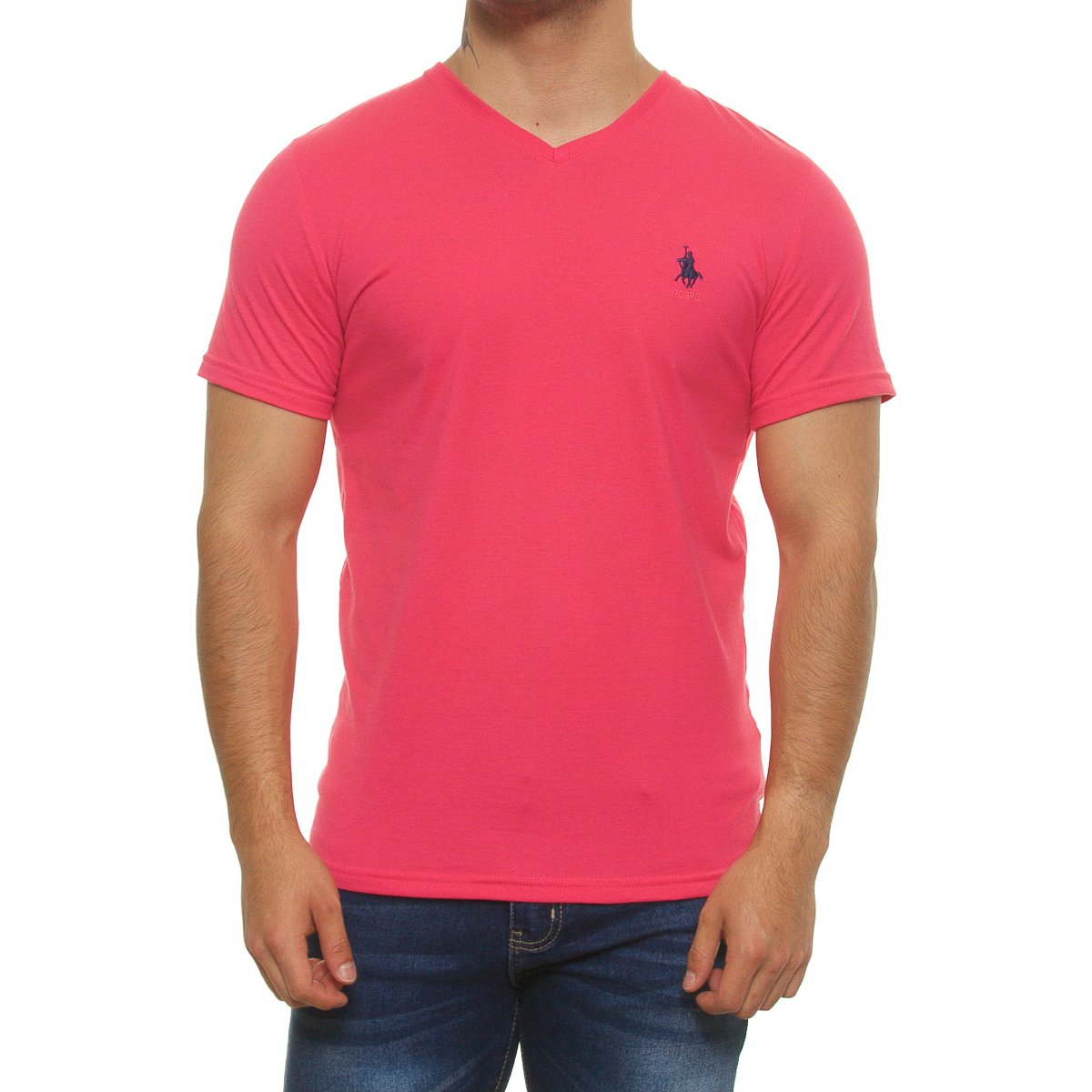 Playera Cuello V Manga Corta para Hombre Polo Club