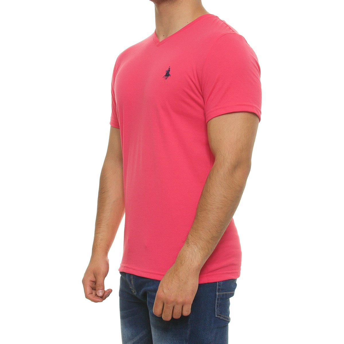 Playera Cuello V Manga Corta para Hombre Polo Club