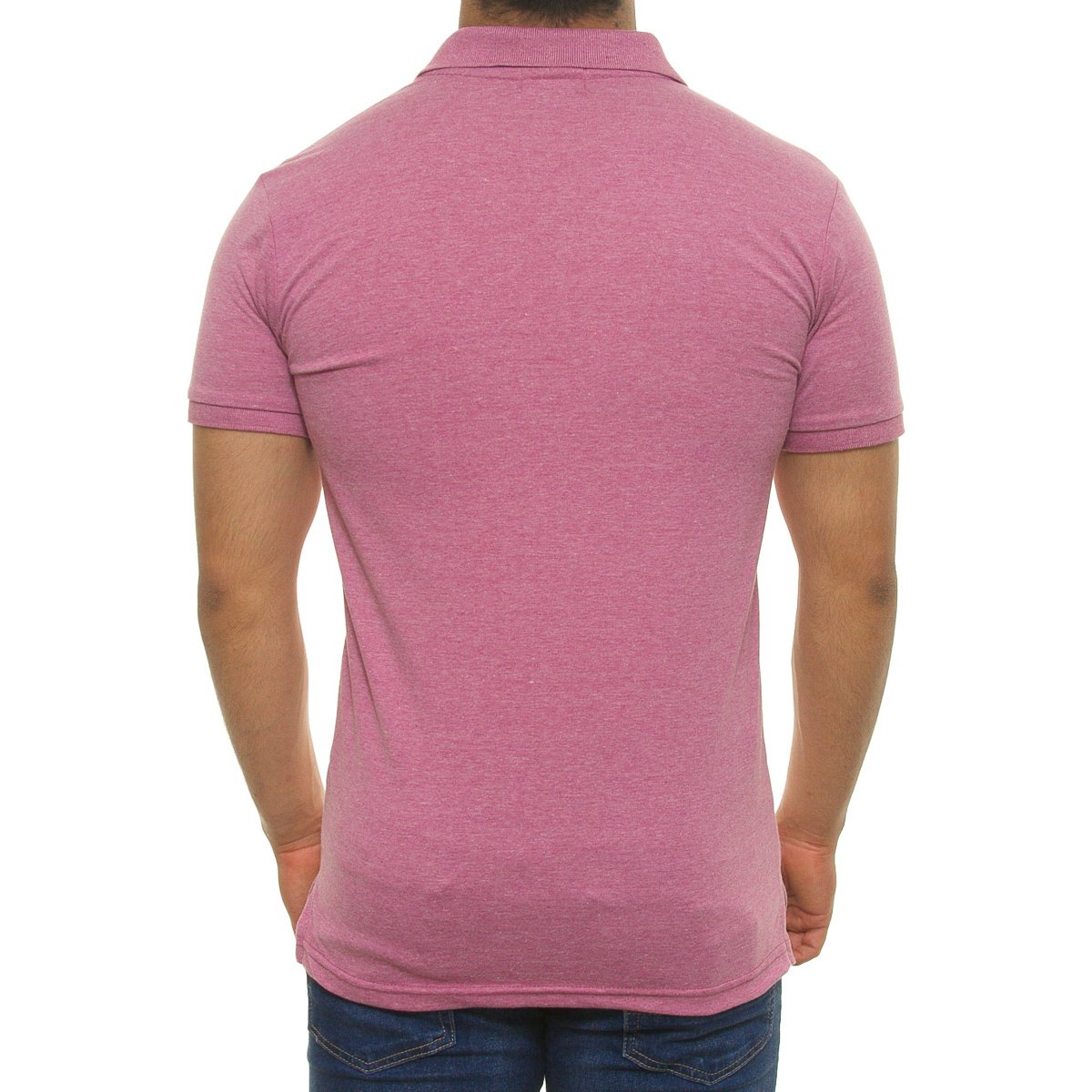 Polo Hombre César Core Manga Corta Rosa