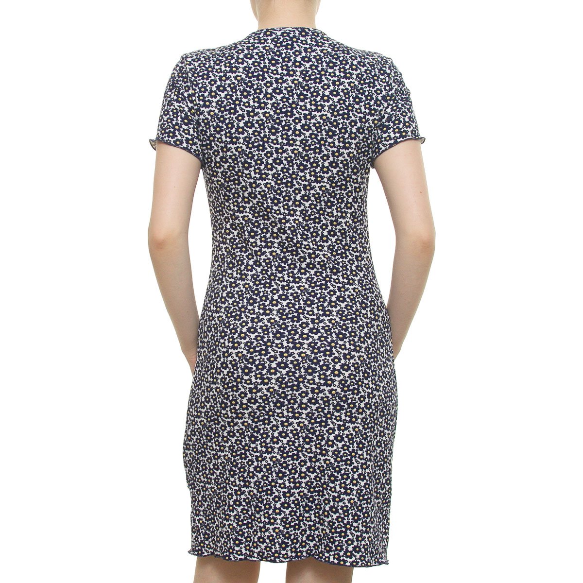 Vestido Cuello Redondo Manga Corta para Dama Doma Ny Collection