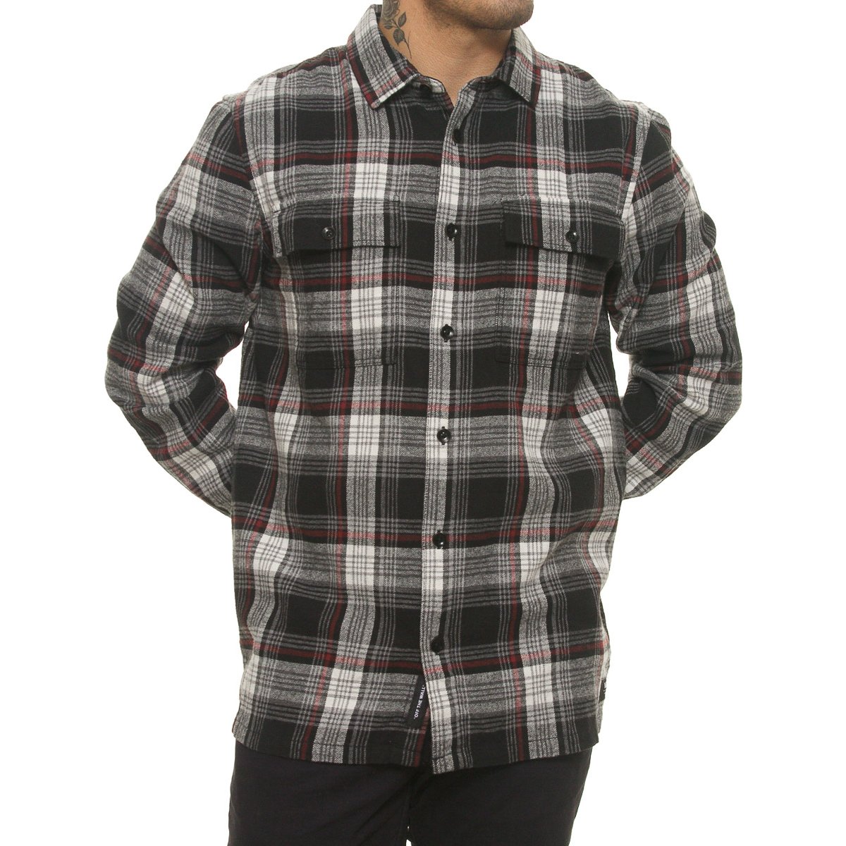 Camisa vans hombre clearance gris