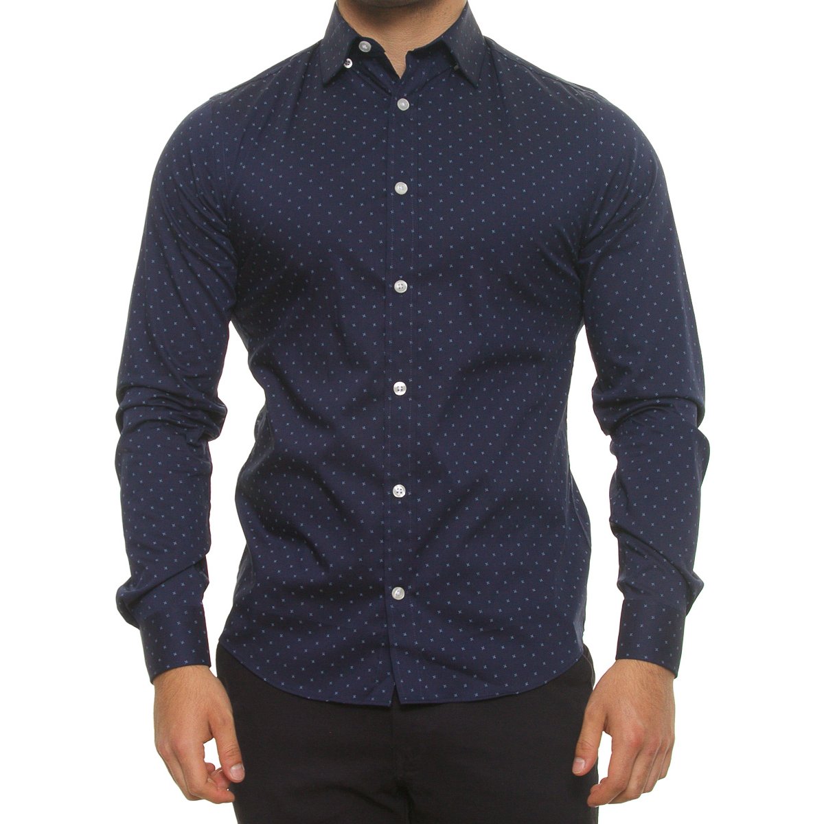 Camisa de Vestir Slim Fit para Hombre Michael Kors
