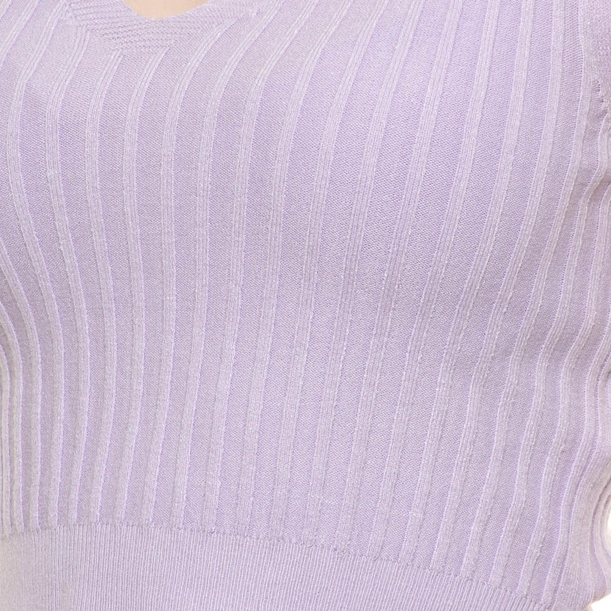 Blusa Acanalada Cuello V Sin Manga para Dama Uk