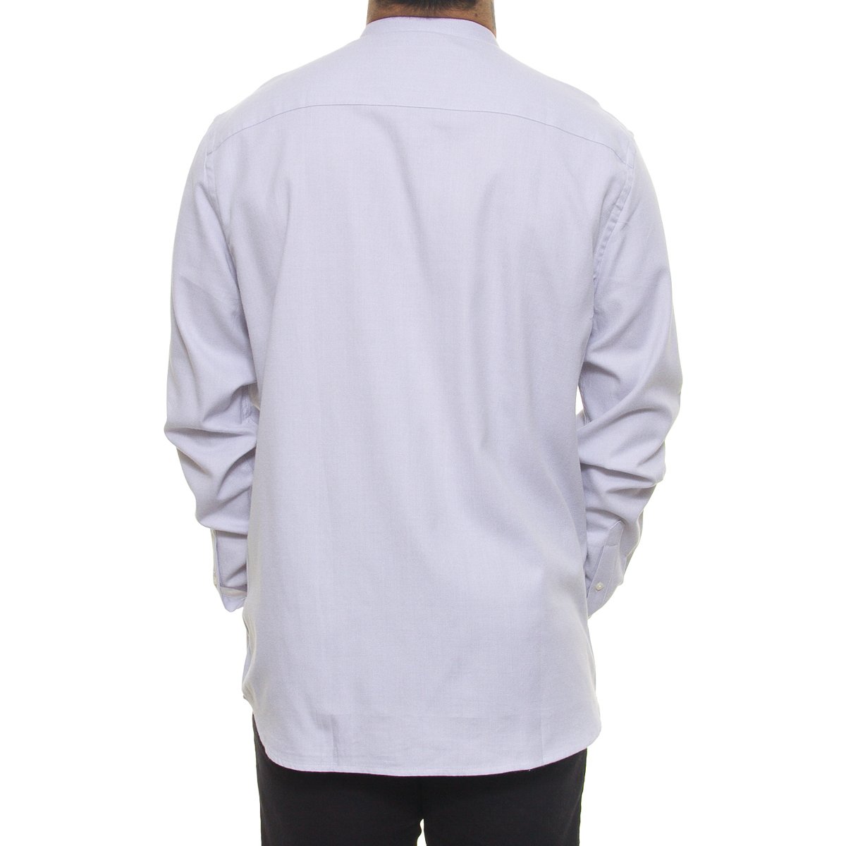Camisa Casual Cuello Mao Manga Larga para Hombre Fukka