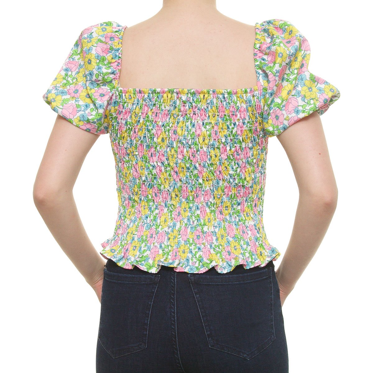 Blusa Escote Cuadrado Manga Corta para Dama Studio si