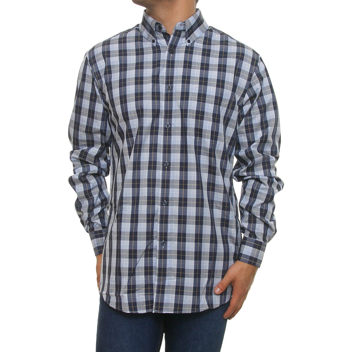 Camisa Casual Manga Larga a Cuadros para Hombre Haggar
