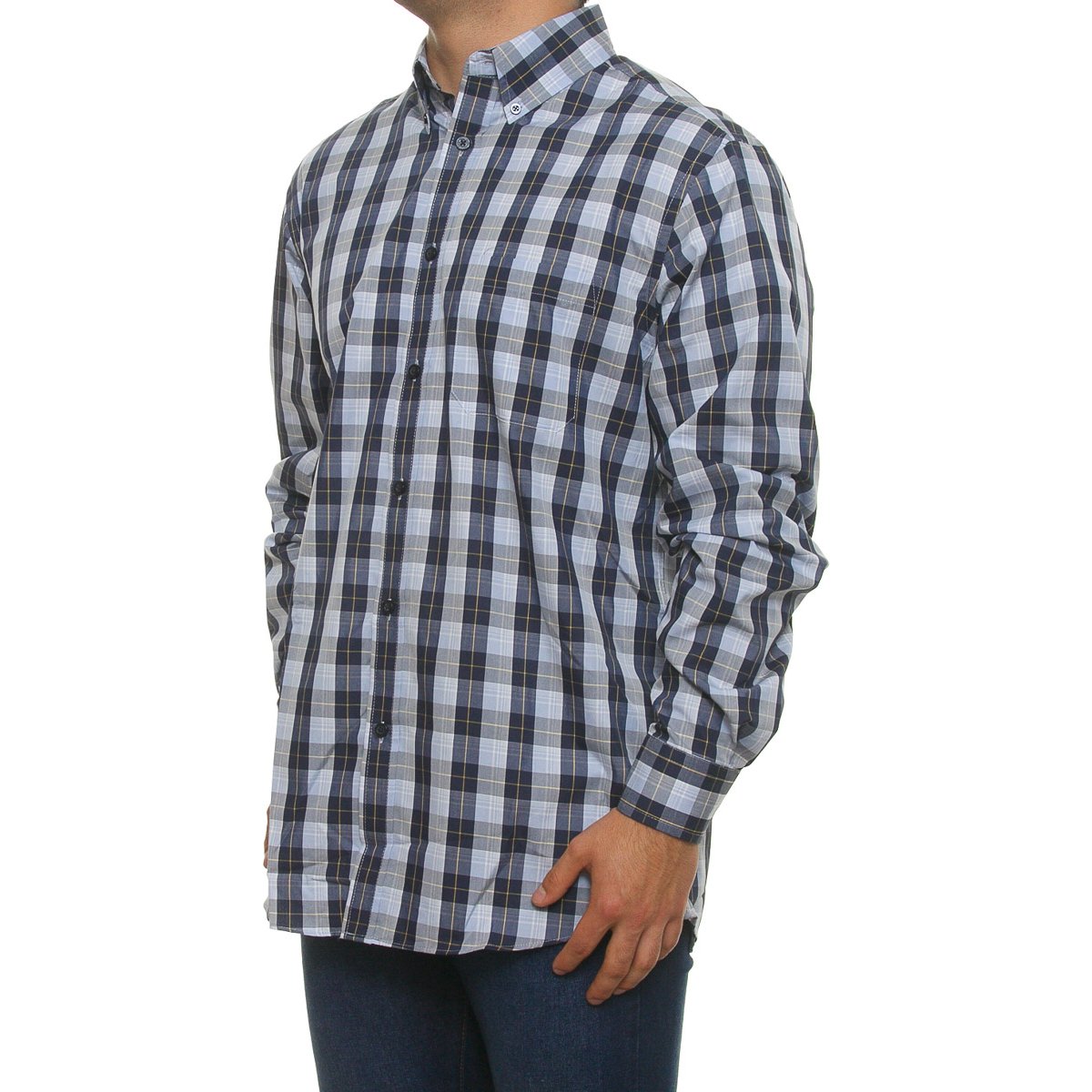 Camisa Casual Manga Larga a Cuadros para Hombre Haggar