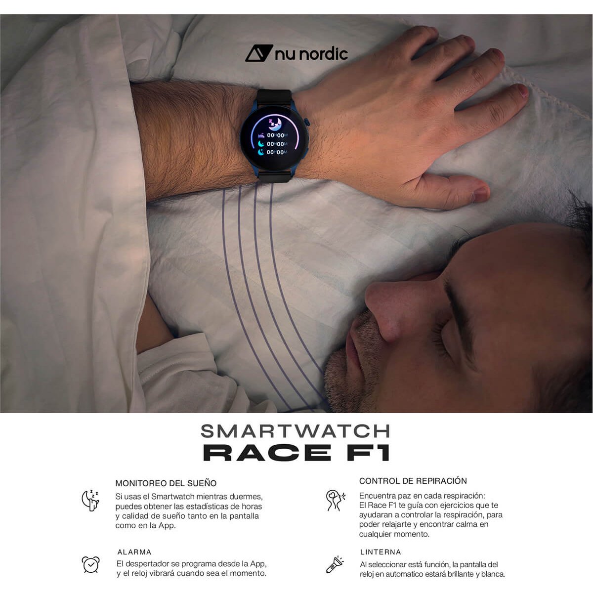 Smartwatch Unisex Nu Nordic Race F1 Nu20066