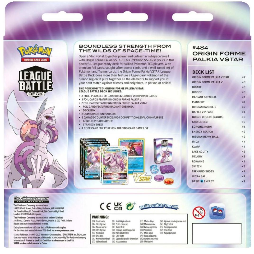 Pokémon Tcg Palkia Vstar L Battle Deck