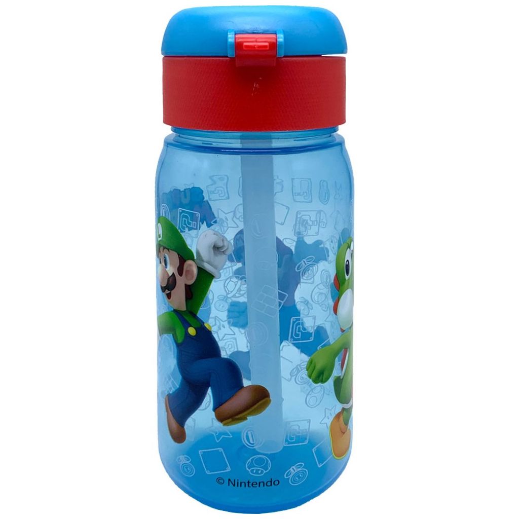 Botella Azul 510 Ml para Agua Mario Bross Nintendo