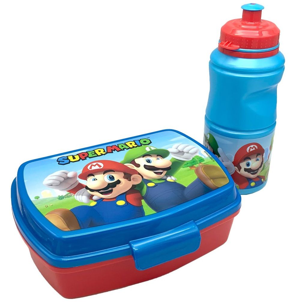 Set 2 Piezas para Lunch Escolar Supermario Bross