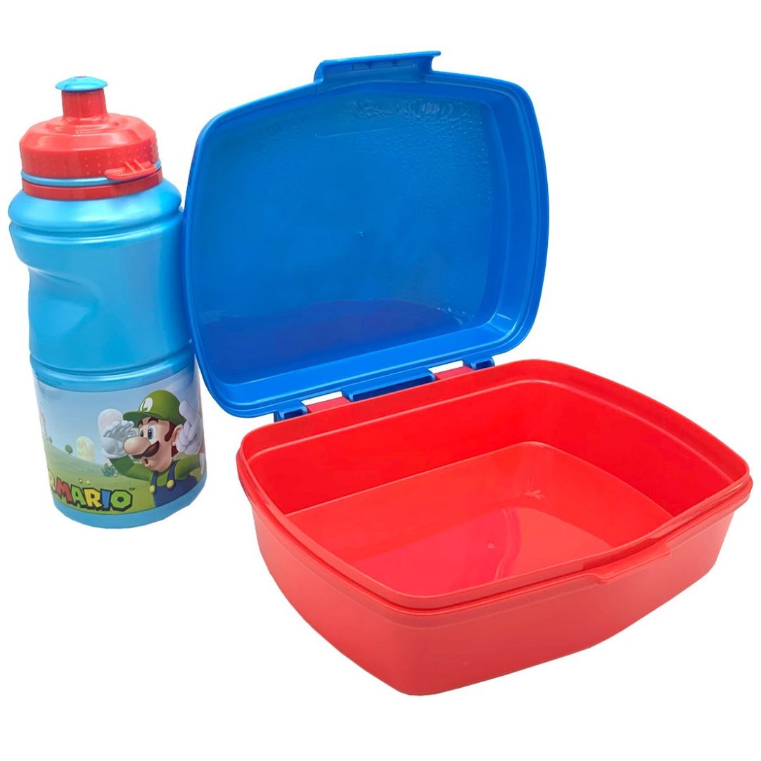 Set 2 Piezas para Lunch Escolar Supermario Bross