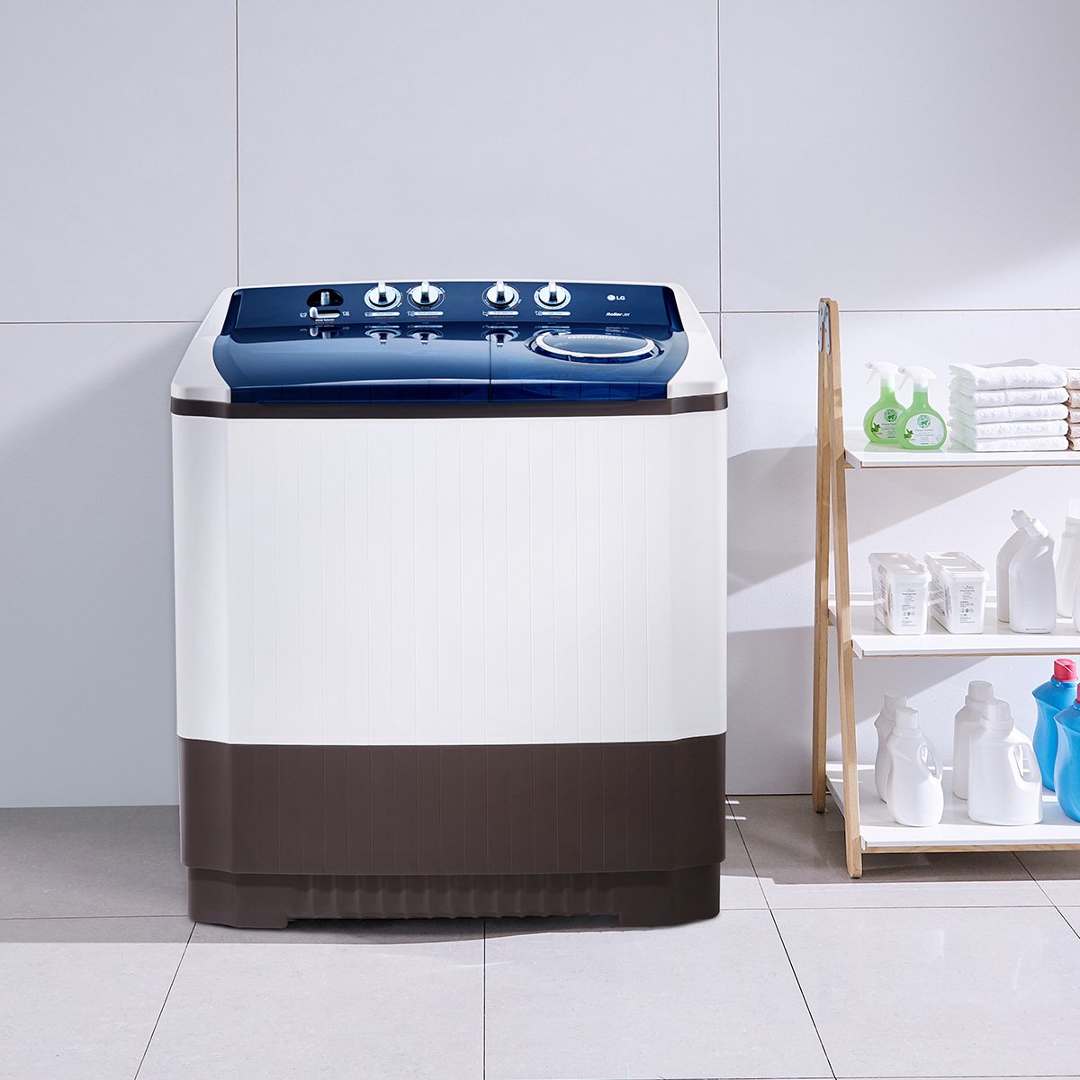 Lavadora Lg Doble Tina 18Kg Wp18War Blanca