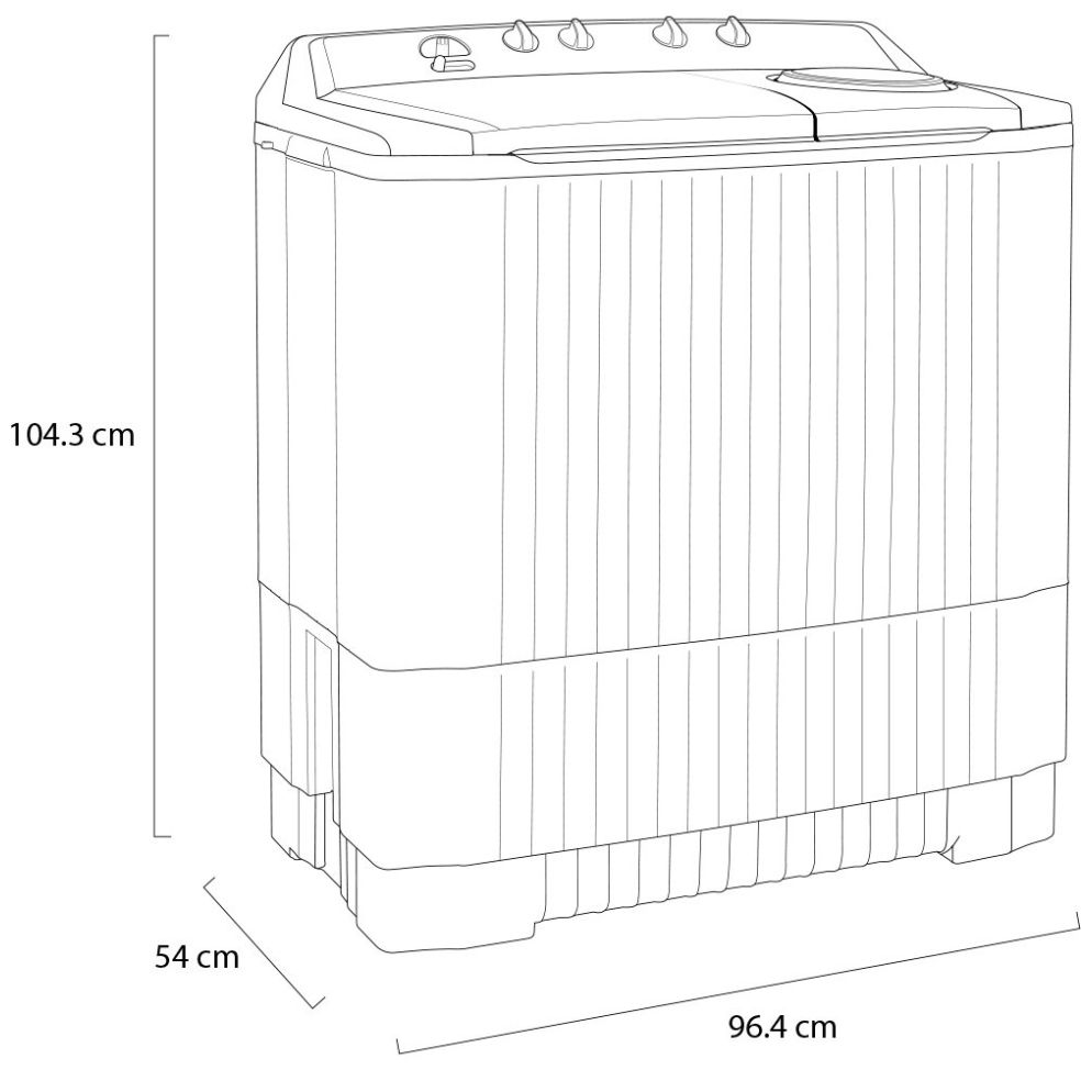 Lavadora Lg Doble Tina 18Kg Wp18War Blanca
