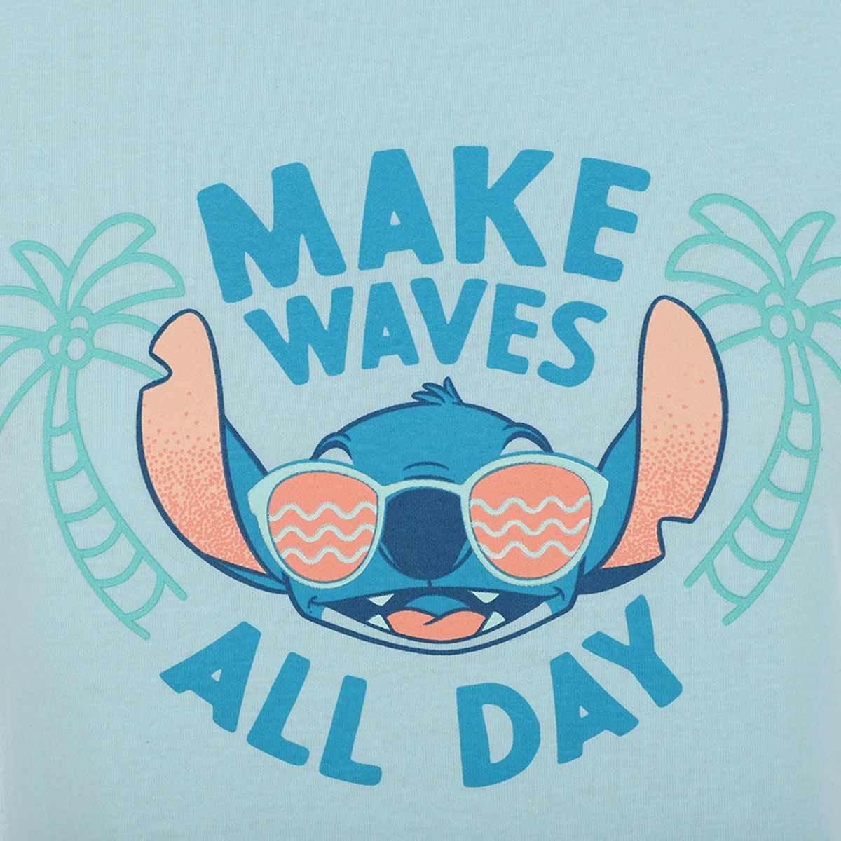 Playera Manga Corta Estampado Stitch Disney 100 Años
