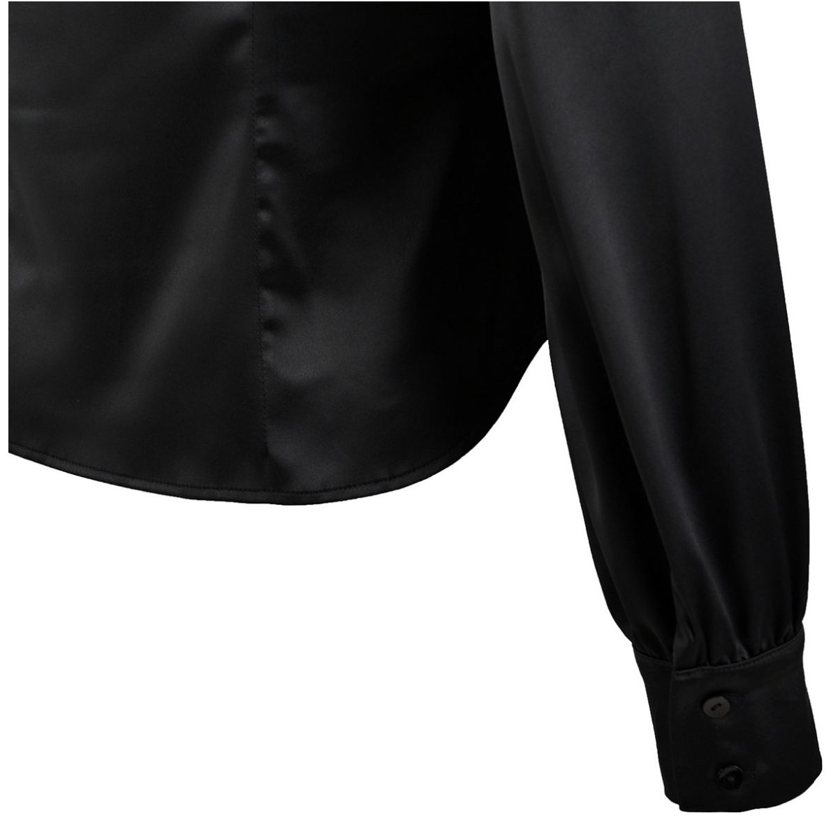 Blusa Michel Paulini Manga Larga Cuello Camisero Diseño Liso