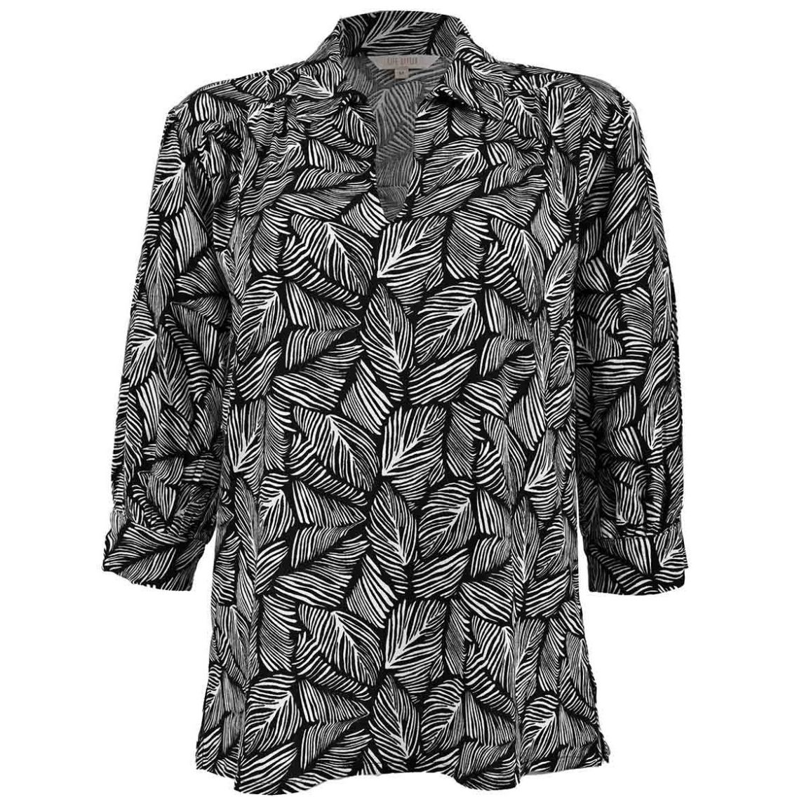 Blusa Cuello Camisero en V Life Styler para Mujer