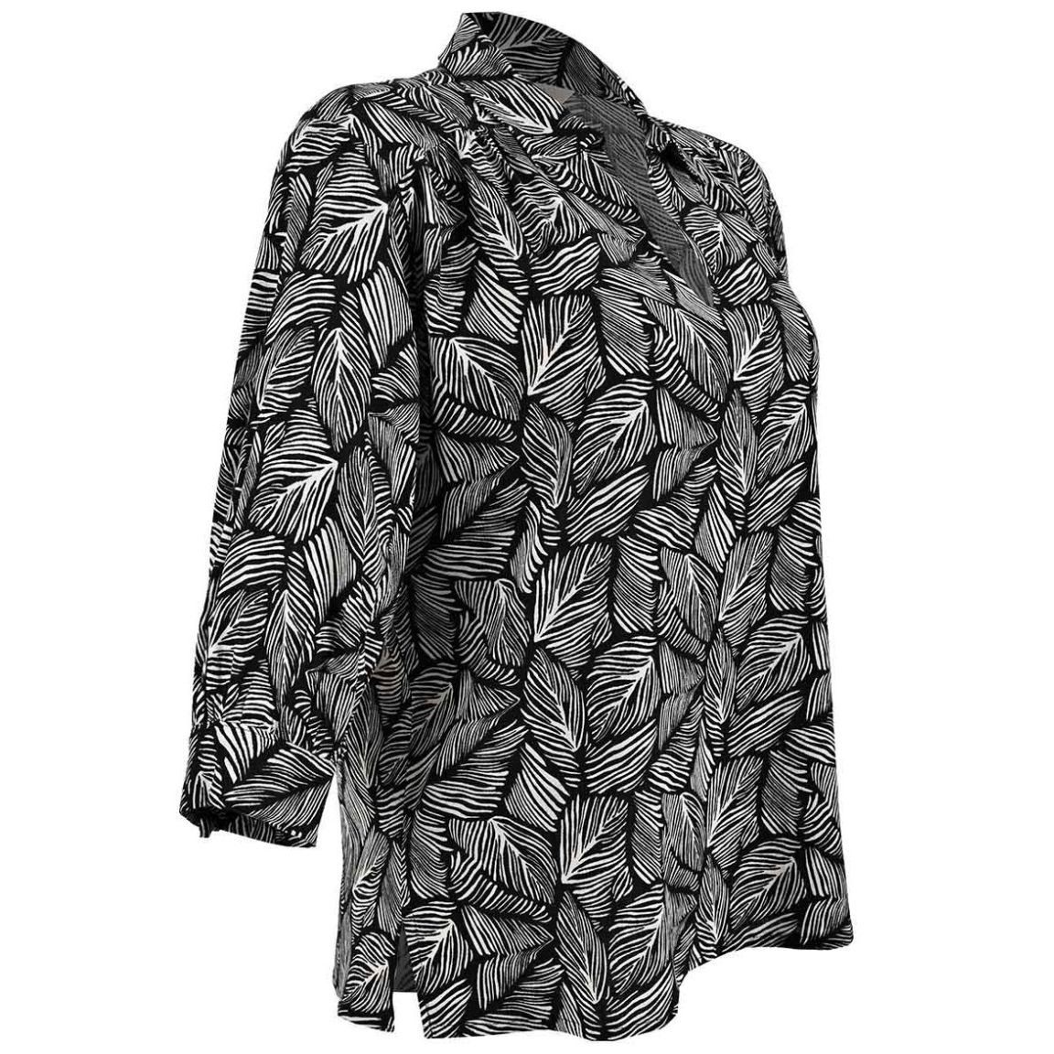 Blusa Cuello Camisero en V Life Styler para Mujer