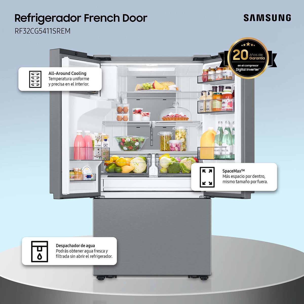 Refrigerador French Door 22 pies - Despachador de Agua