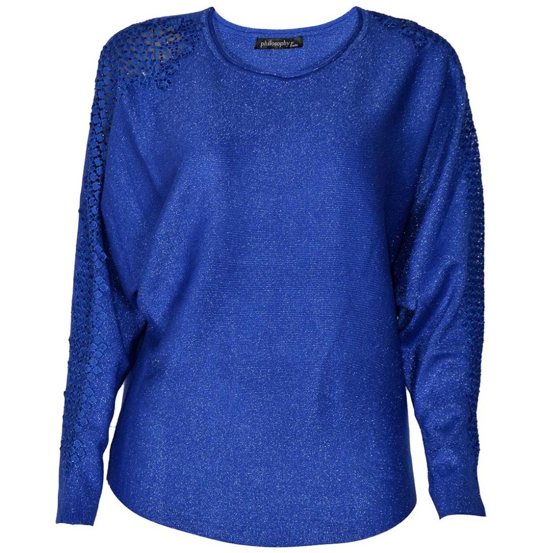 Suéter Manga Ranglan con Aplicación en Manga para Mujer Philosophy