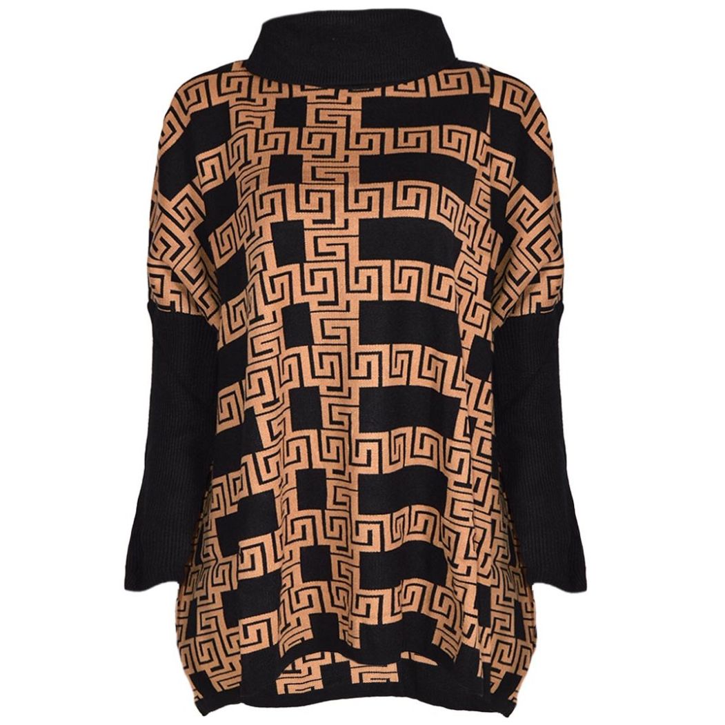 Suéter con Cuello Alto, Estampado y Manga Ranglán para Mujer Philosophy Woman