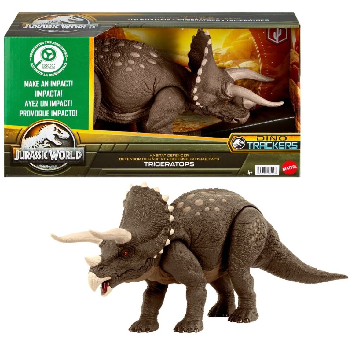 Jurassic World Dinosaurio de Juguete Triceratops Sustentable Mattel