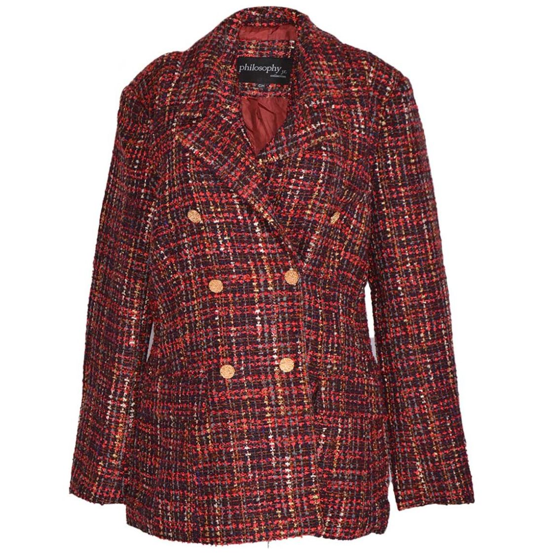 Abrigo Largo con Estampado y Botones Philosophy Jr Collec