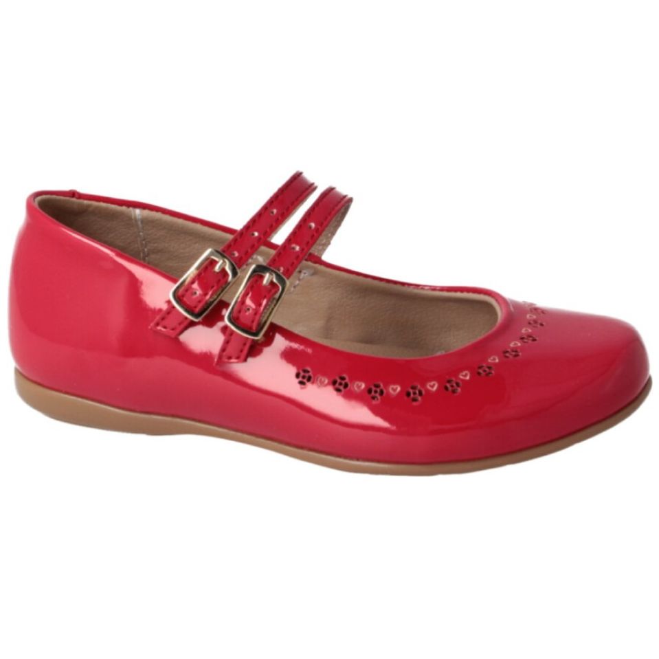 Balerina Karsten con Doble Hebilla 15-17 Rojo