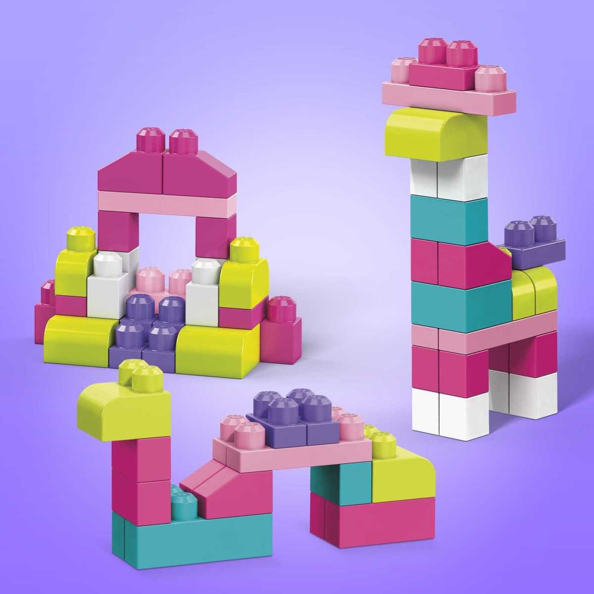 Mega Bloks Juguete Bolsa Construcción 60 Piezas Color Salsa Mattel