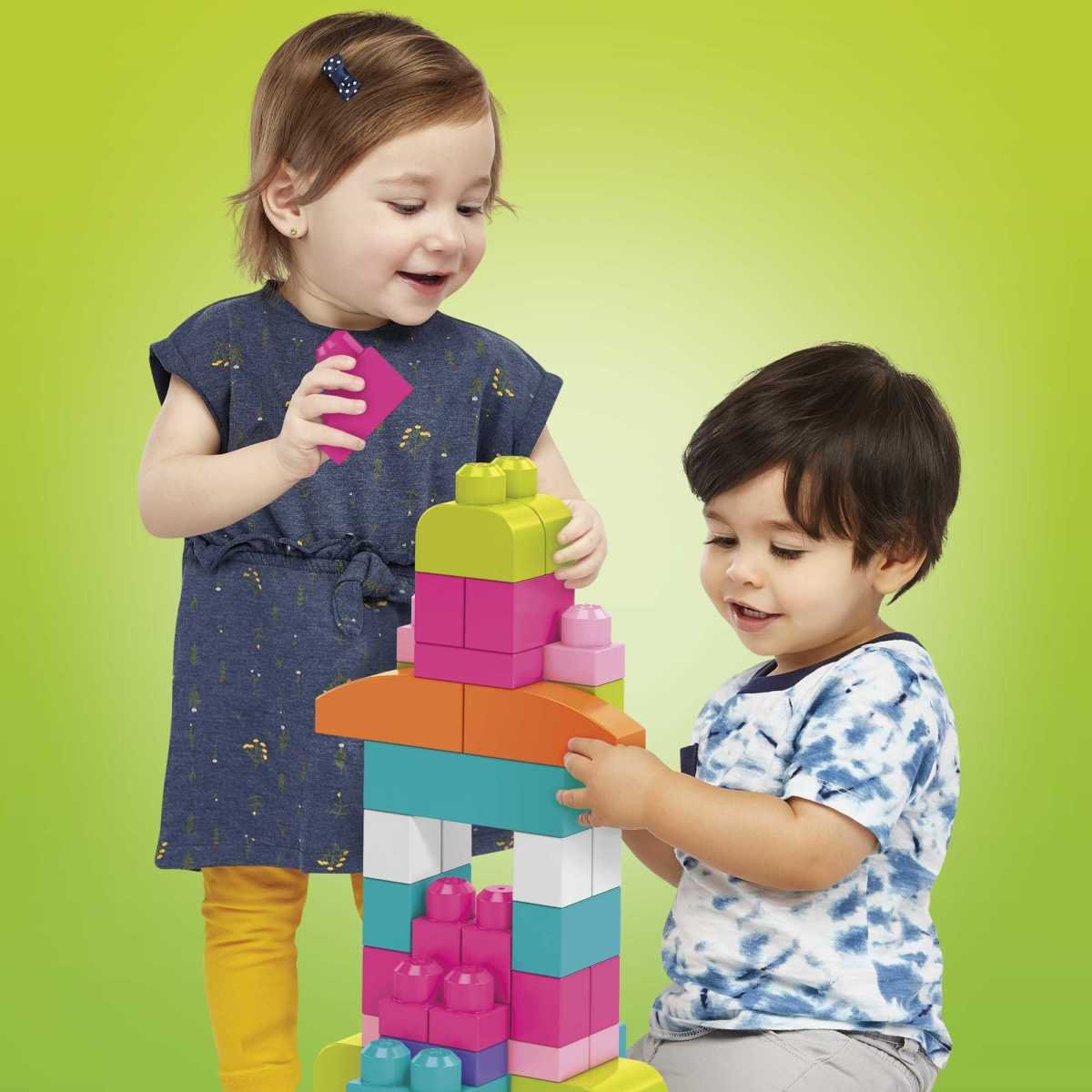 Mega Bloks Juguete Bolsa Construcción 60 Piezas Color Salsa Mattel