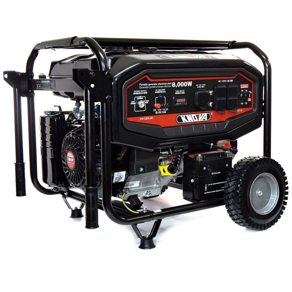 Generador Portátil Knova 6000W Potencia Nominal Arranque Eléctrico