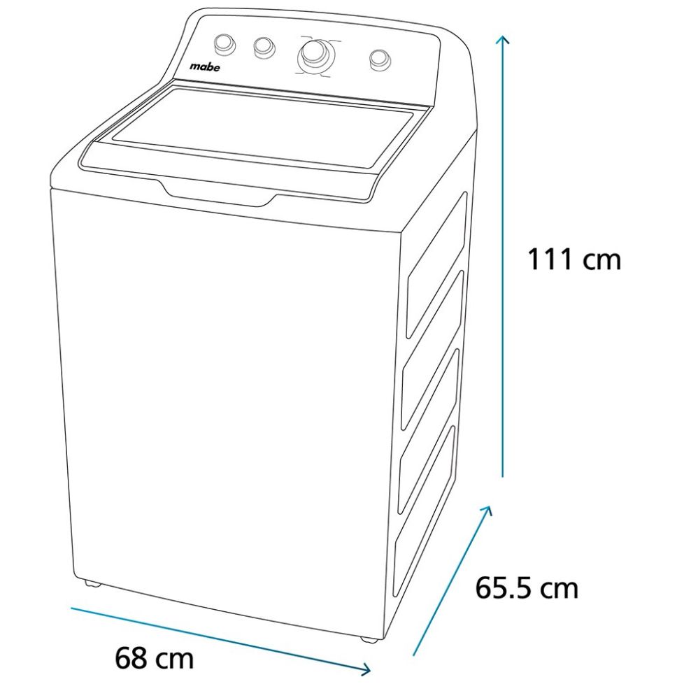 Lavadora Mabe Carga Superior 22Kg Lma72215Wdaba0 Diamond Gray