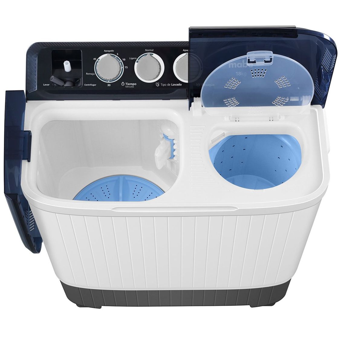 Lavadora Mabe 2 Tinas 18Kg Lmdx8124Hbab0 Blanca