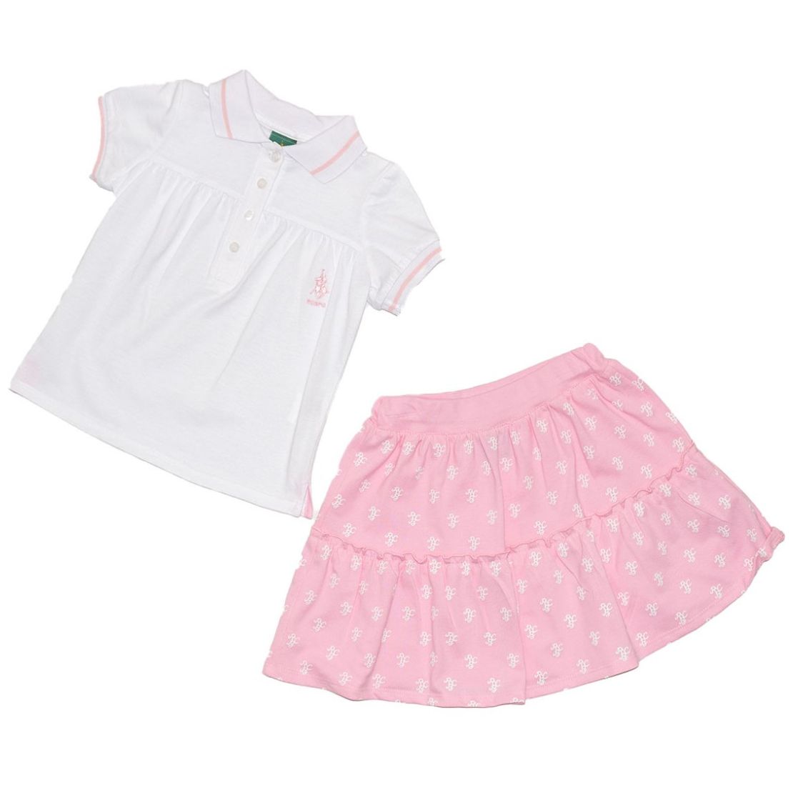 Conjunto Royal Polo Club Playera Manga Corta Y Falda para Niña