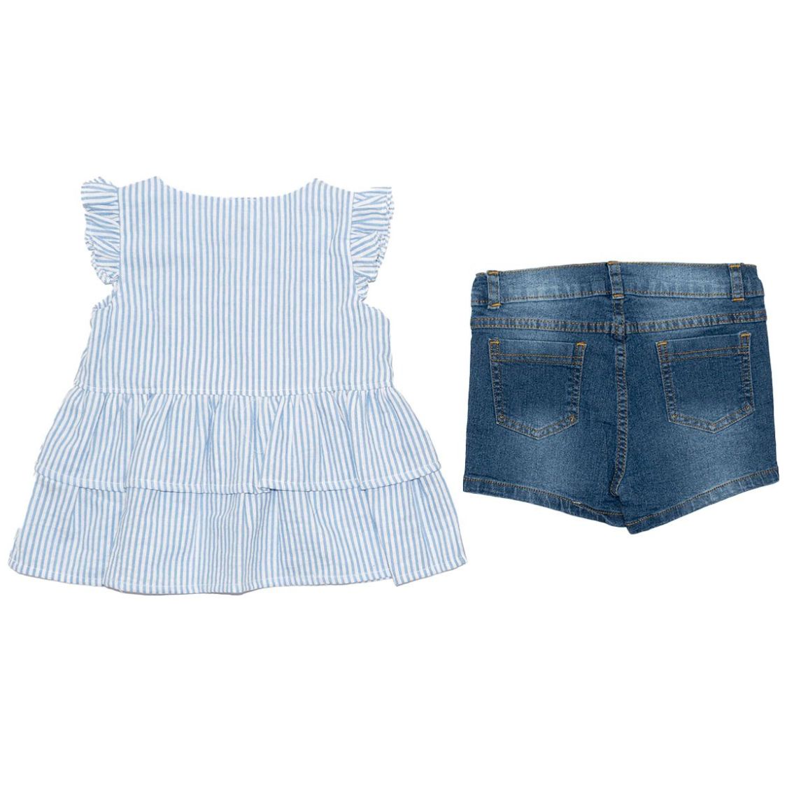 Conjunto Being 2 Nice 2 Piezas Blusa Manga Corta Y Short para Niña