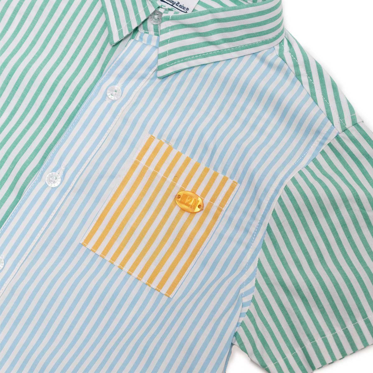 Conjunto Being 2 Nice Camisa Manga Corta con Pop Pantalón Cargo para Niño