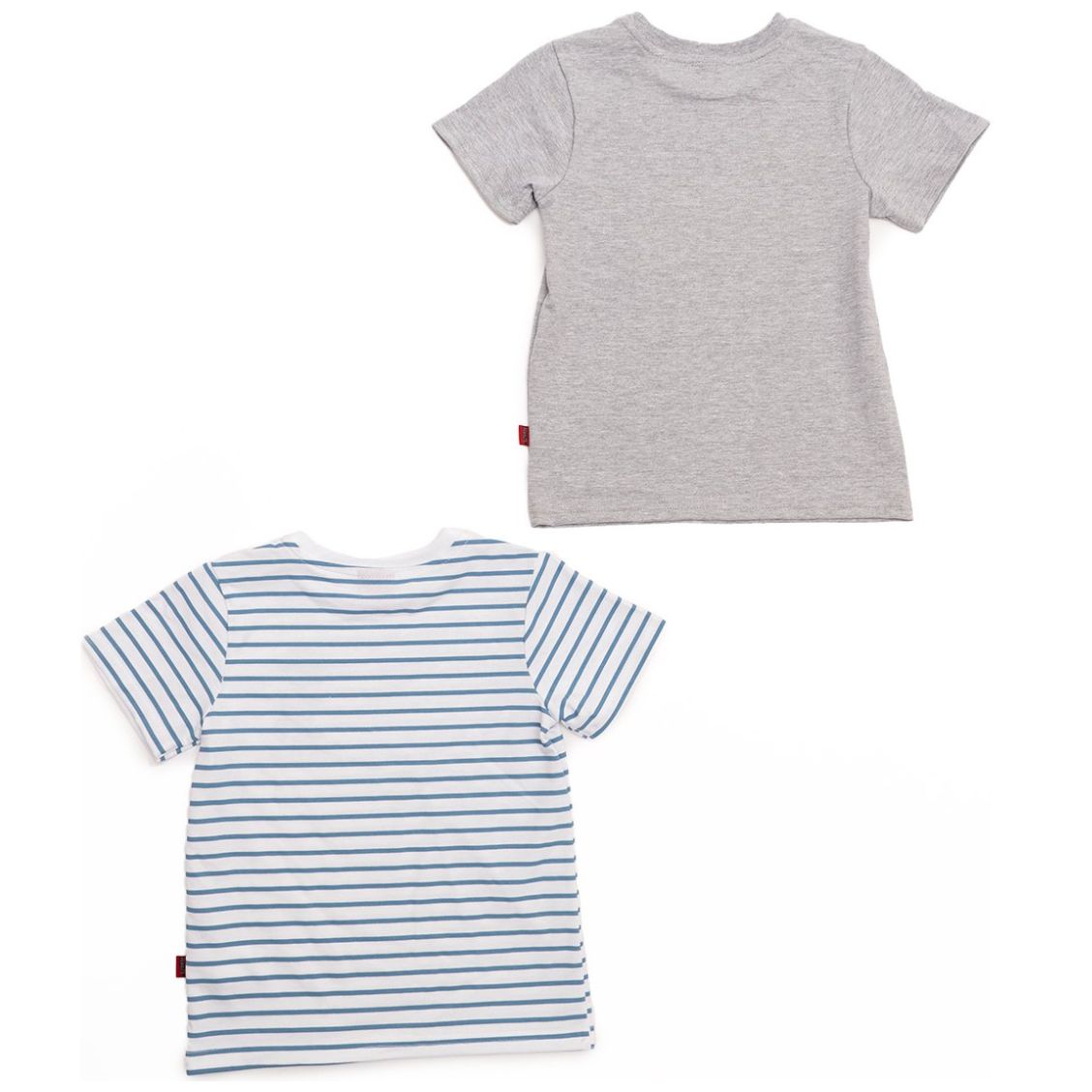 Set Snoopy 2 Playeras Manga Corta Estampado de Rayas Y Montana para Niño