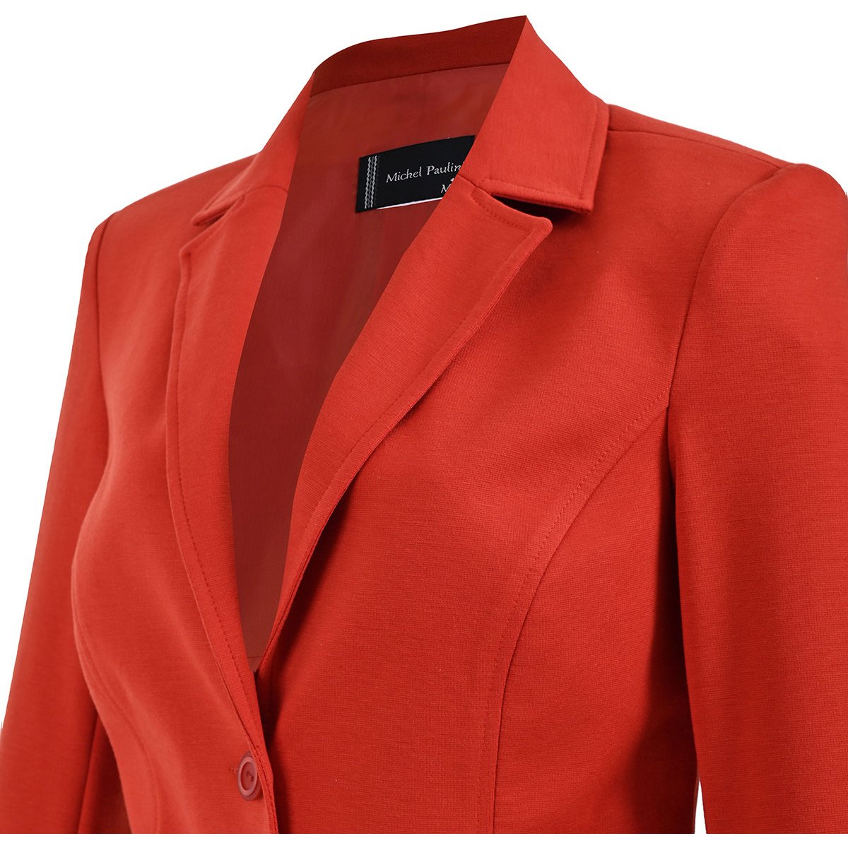 Saco Rojo Liso Michel Paulini para Mujer