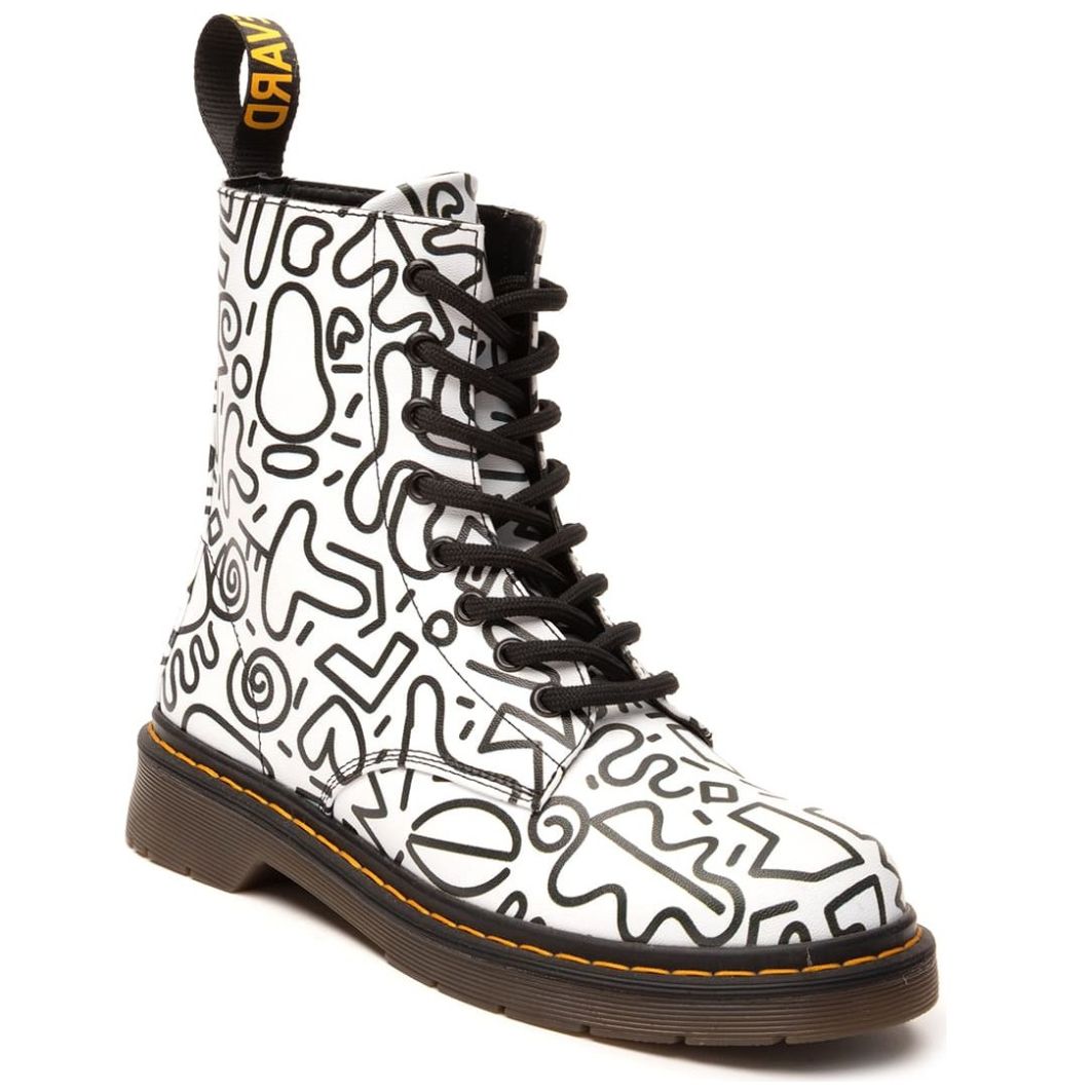 Bota Combat con Diseño Blanco Combinado Boullevard
