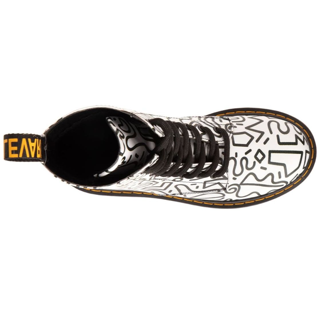 Bota Combat con Diseño Blanco Combinado Boullevard