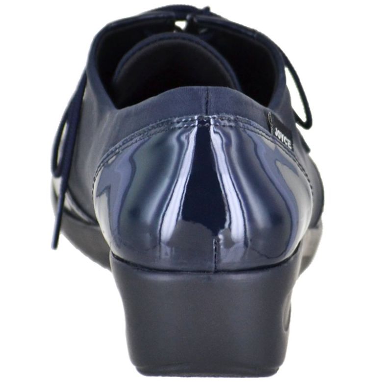 Zapato con Cuña y Doble Textura Azul Marino Joyce