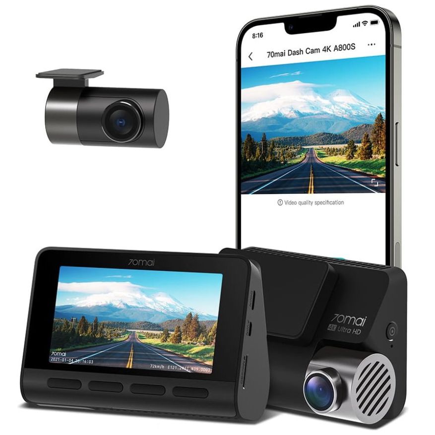 Cámara 70Mai para Auto Gps 4K Uhd A800S-1