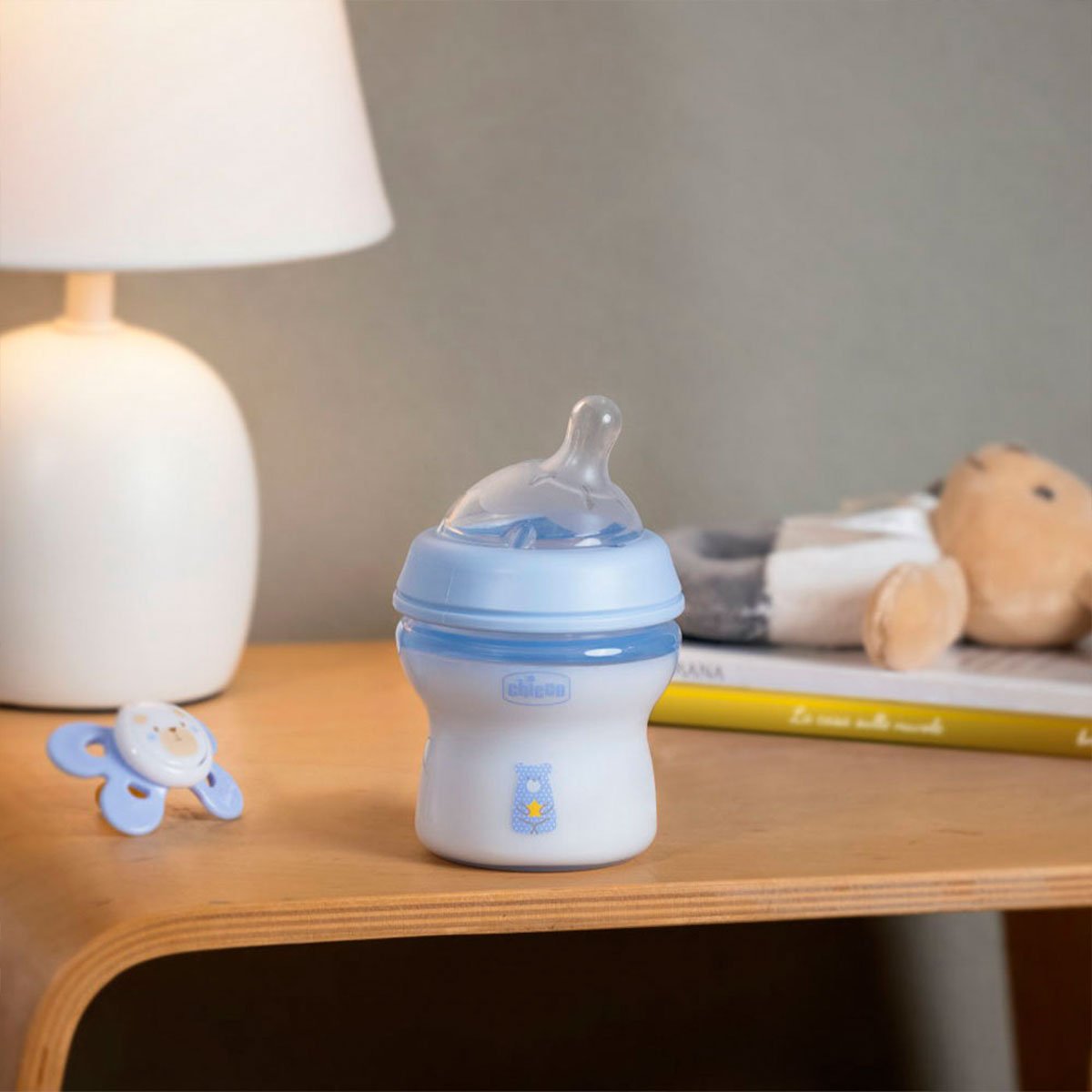 Biberón Natural Chicco Feeling 150 Ml Azul para Recién Nacidos