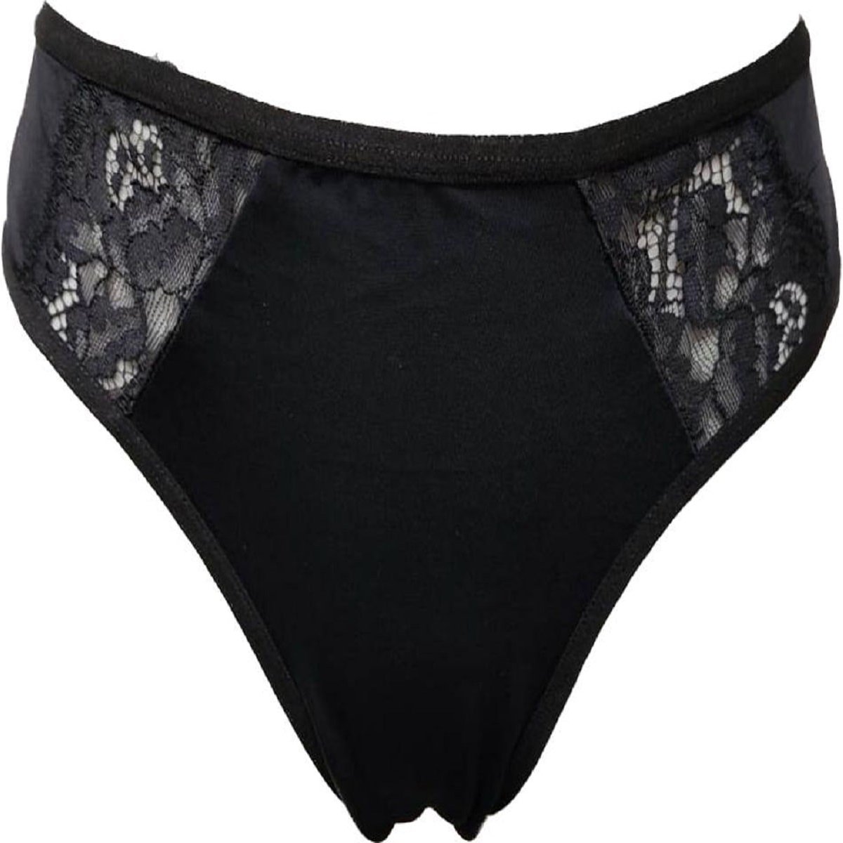 Bikini Negro a la Cintura con Encaje Vivencias
